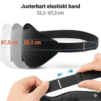 Sovmask med total mörkläggning och justerbart band