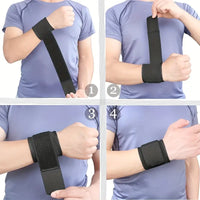 Atletiskt handledsstöd med flexibelt stöd för träning