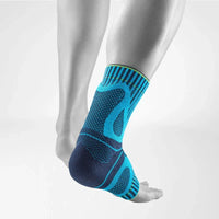 Bauerfeind Sports Achilles Support hälsenestöd i färgen Rivera, sett bakifrån, vit bakgrund