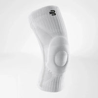 Bauerfeind Sports Knee Support i helt vitt, fristående produktbild