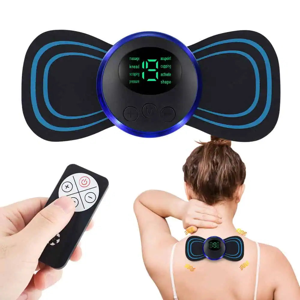 Trådlös EMS-massageapparat med justerbara intensitetsnivåer
