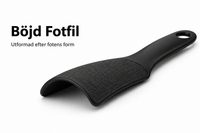Ergonomisk fotfil med böjd design för hälvård