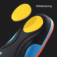 Ergonomiska skoinlägg med fotvalvsstöd och stötdämpning