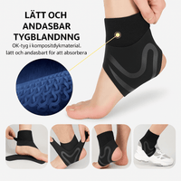 Stabiliserande fotledsstöd med kompression och justerbar rem