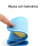 Gel-dämpande inläggssulor med stötdämpning för vardagsskor