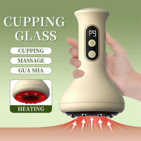 Gua sha-massageapparat med rödljusterapi och värmefunktion