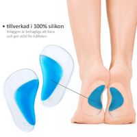 Hålfotsstöd mot pronation – mjukt stöd för hälen (2-pack)