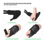 Justerbart hallux valgus nattstöd med remmar (2-pack)