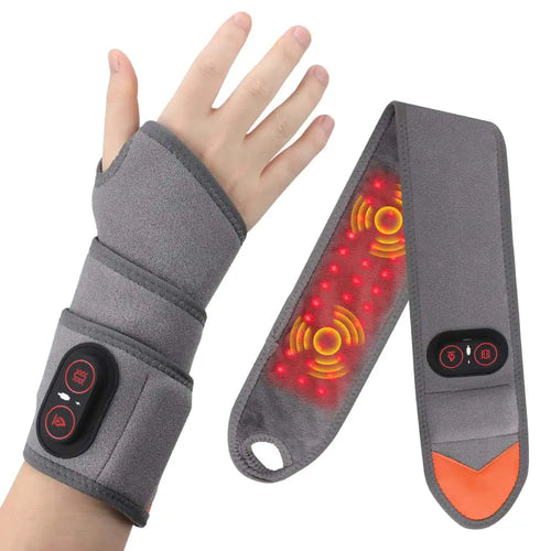 Handledsband med rödljusterapi, värme och vibrationsmassage