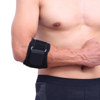 Justerbart stöd för tennisarmbåge med tryckdyna