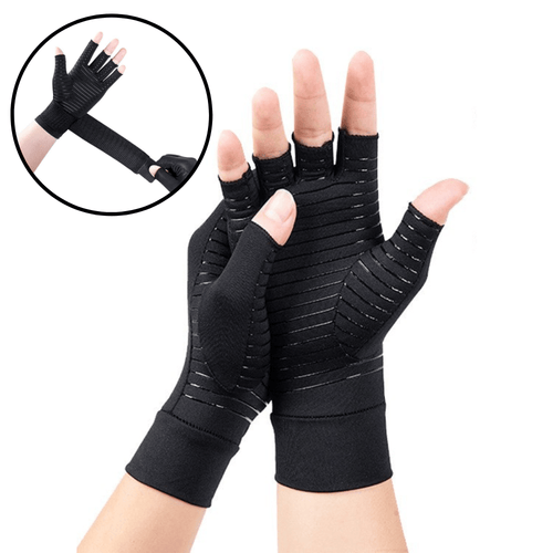 Kompressionshandskar med justerbar spännrem – 2-pack