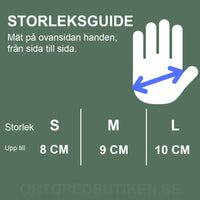 Kompressionshandskar med öppna fingertoppar mot stelhet