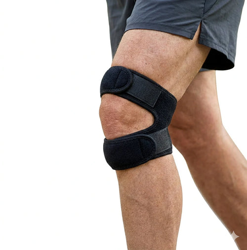 Multifunktionellt knästöd med flexibel stabilisering