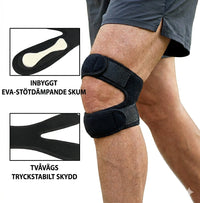 Multifunktionellt knästöd med flexibel stabilisering