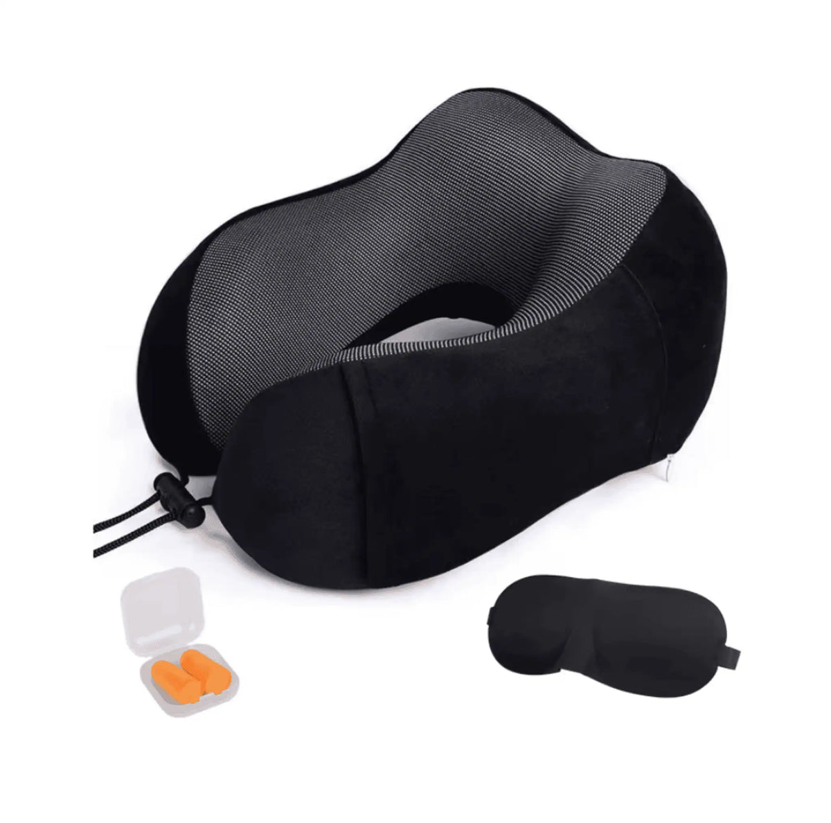 Ergonomisk resekudde med ögonmask och öronproppar