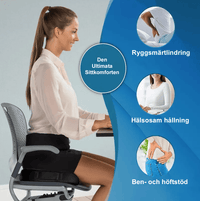 Ortopedisk sittkudde i minnesskum – avlastar svanskota och rygg