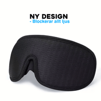 3D-sovmask i memory foam med ljusblockering