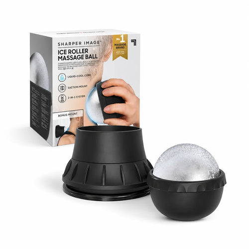Sharper Image Ice Roller massageboll med kylande kärna och sugkoppsfäste