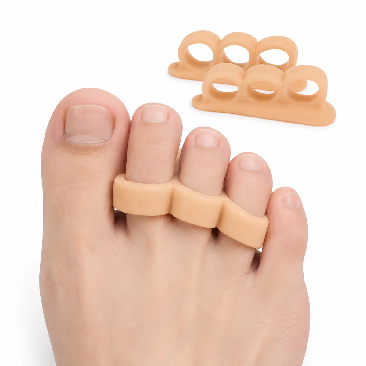 Silikon tåspridare med inbyggt fotstöd (2-pack)