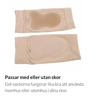Stödstrumpa för hälsporre med inbyggd gelkudde