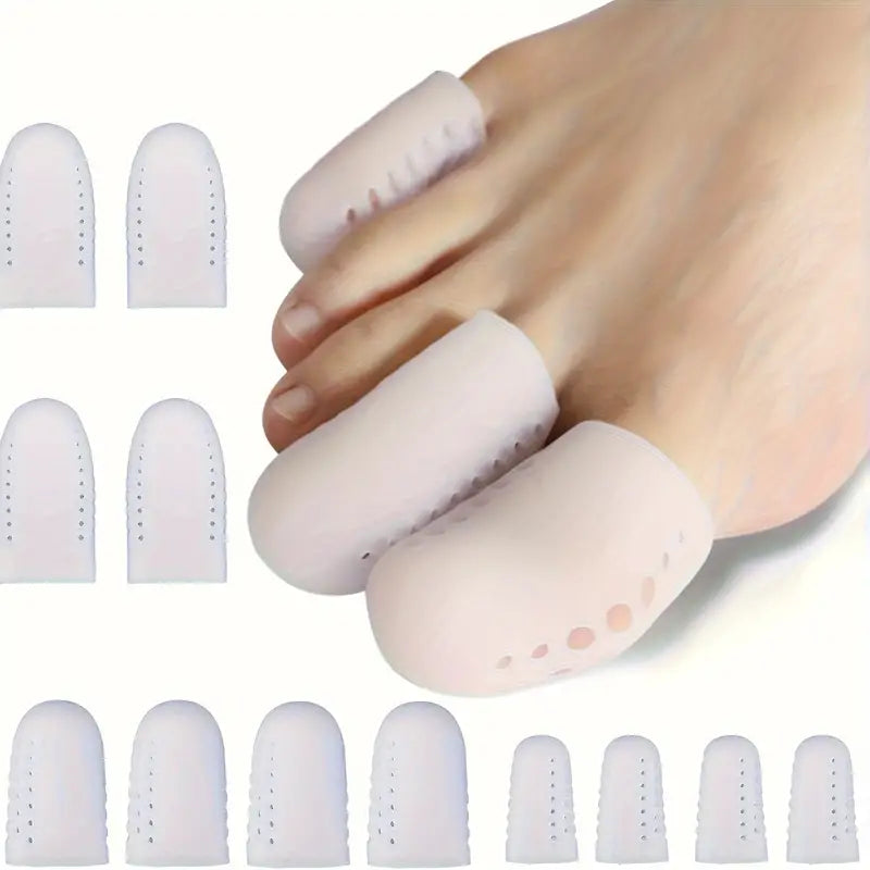 Tåskydd i mjuk silikon – skyddar mot skav och tryck (12-pack)