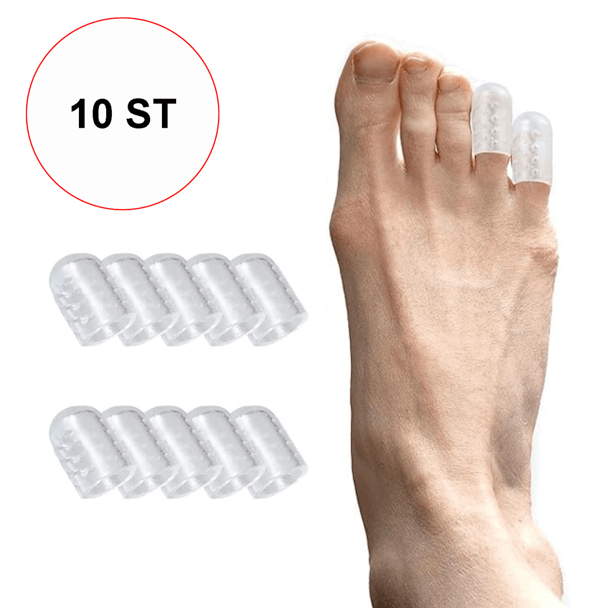 Mjukt silikonskydd för tår – 10-pack