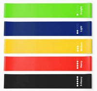 Träningsband 5-pack med varierande motståndsnivåer