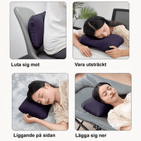 Uppblåsbar nackkudde med justerbart rygg- och nackstöd